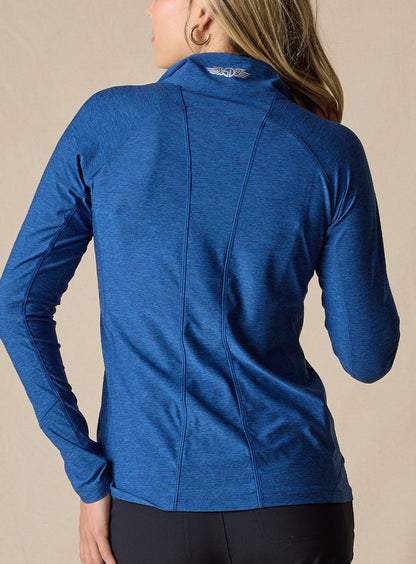 Straight Down Claire Quarter Zip - Indigo