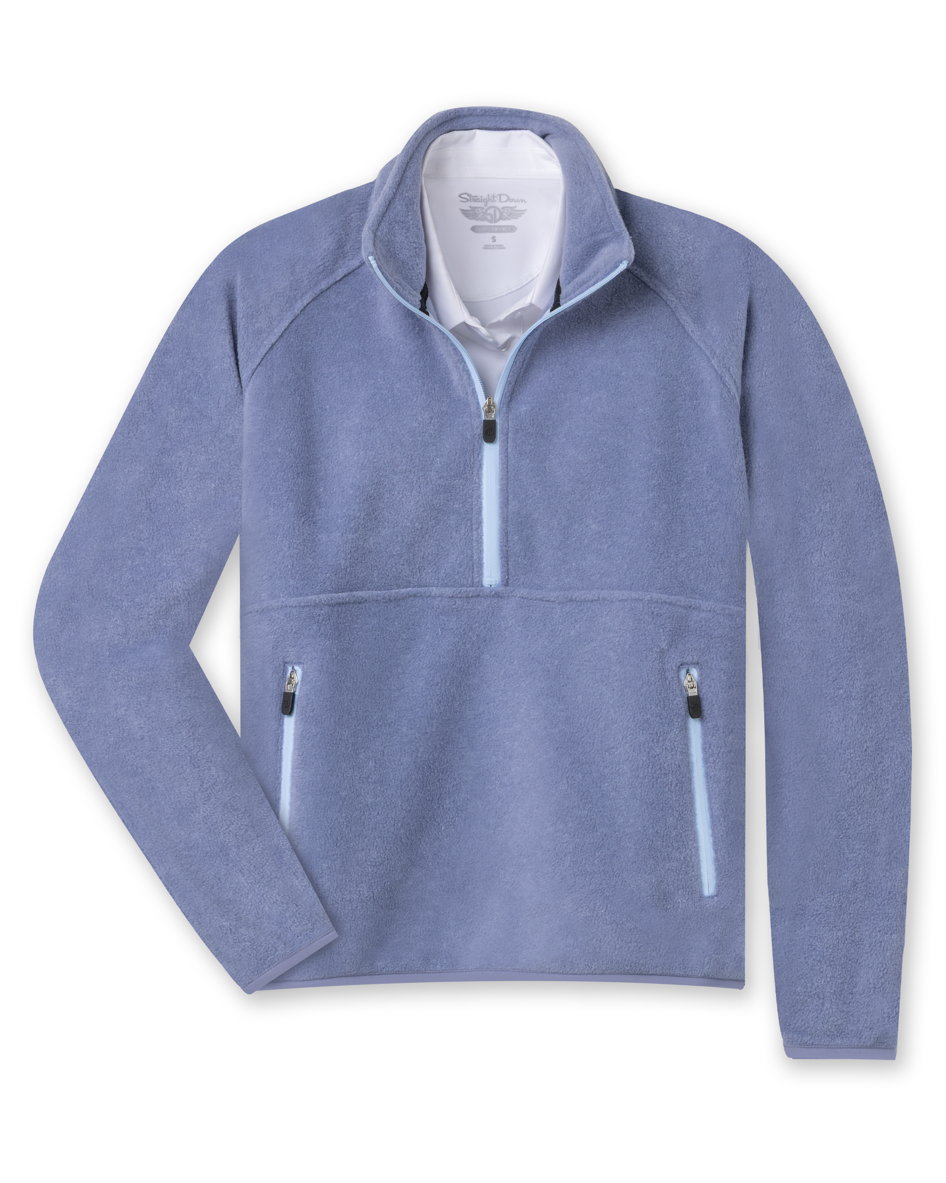 Straight Down Cerro Quarter Zip - Bluestone