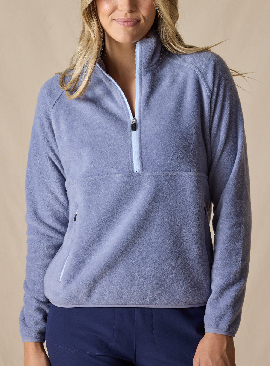 Straight Down Cerro Quarter Zip - Bluestone
