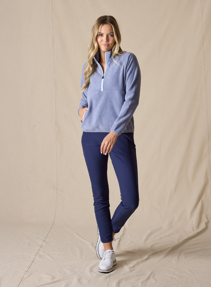 Straight Down Cerro Quarter Zip - Bluestone