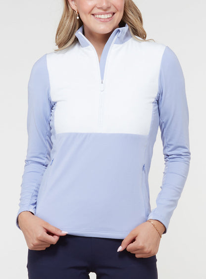 Straight Down Althea Half Zip - Lavender