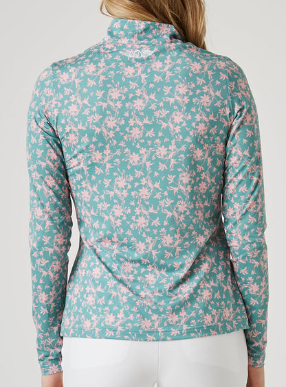 Straight Down Ava Quarter Zip - Sea Green