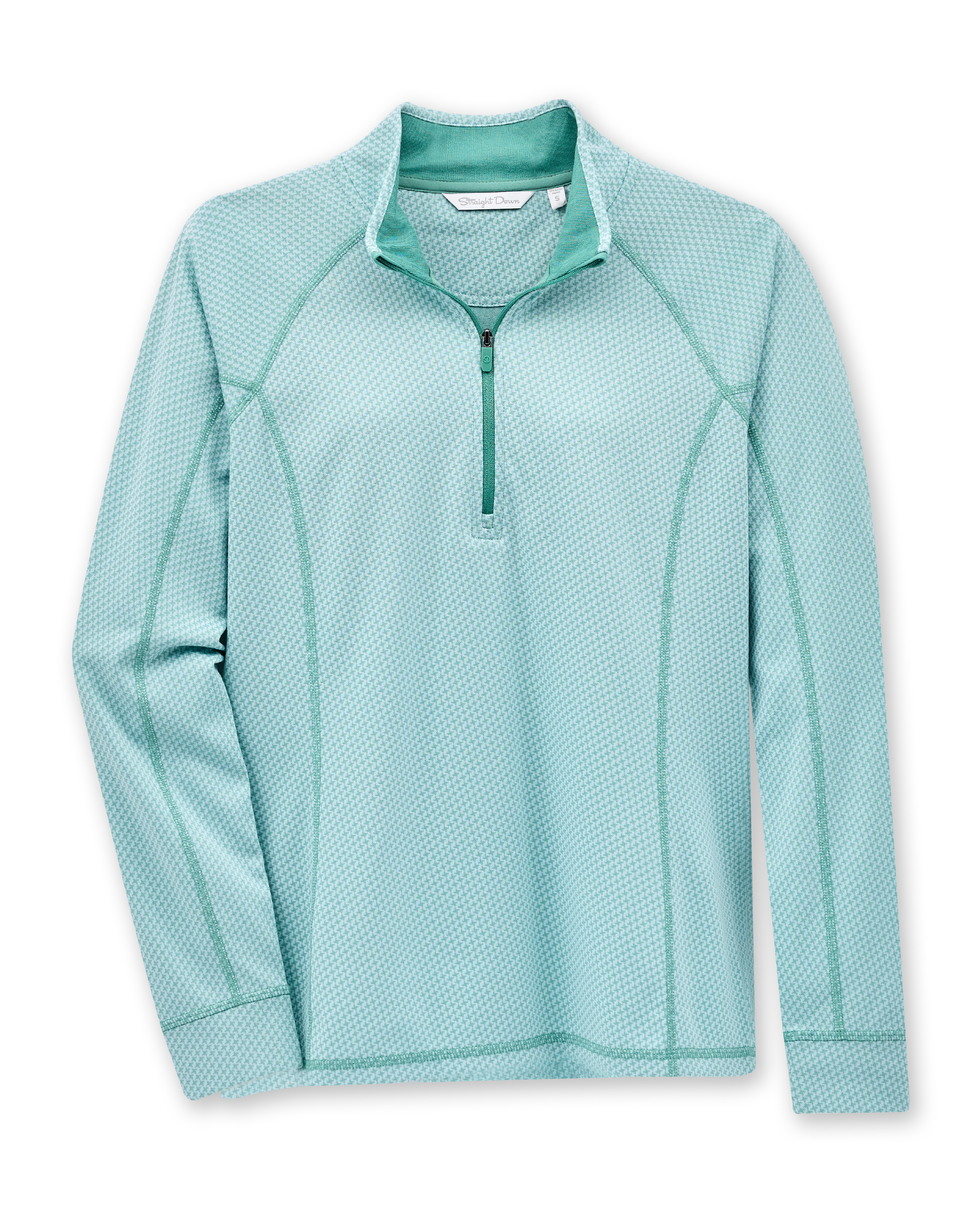 Straight Down Witney Quarter Zip - Sea Green