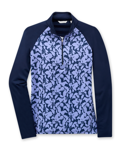 Straight Down Mabel Quarter Zip - New Indigo