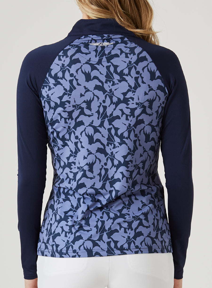 Straight Down Mabel Quarter Zip - New Indigo