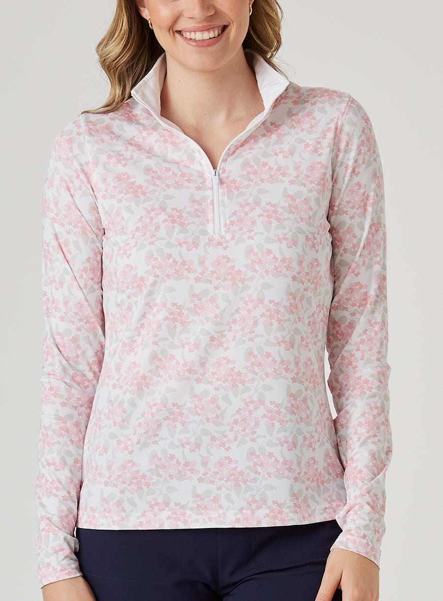 Straight Down Alabama Quarter Zip - Flamingo