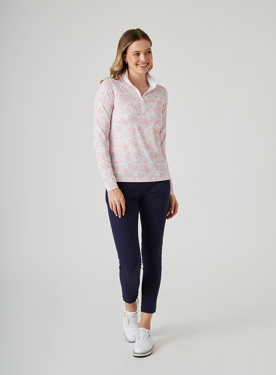 Straight Down Alabama Quarter Zip - Flamingo