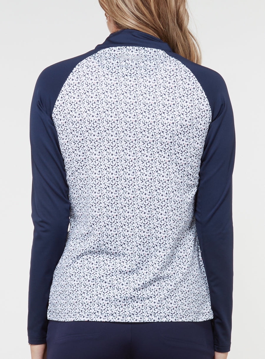 Straight Down Daizee Quarter Zip - New Indigo