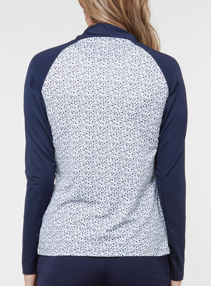 Straight Down Daizee Quarter Zip - New Indigo