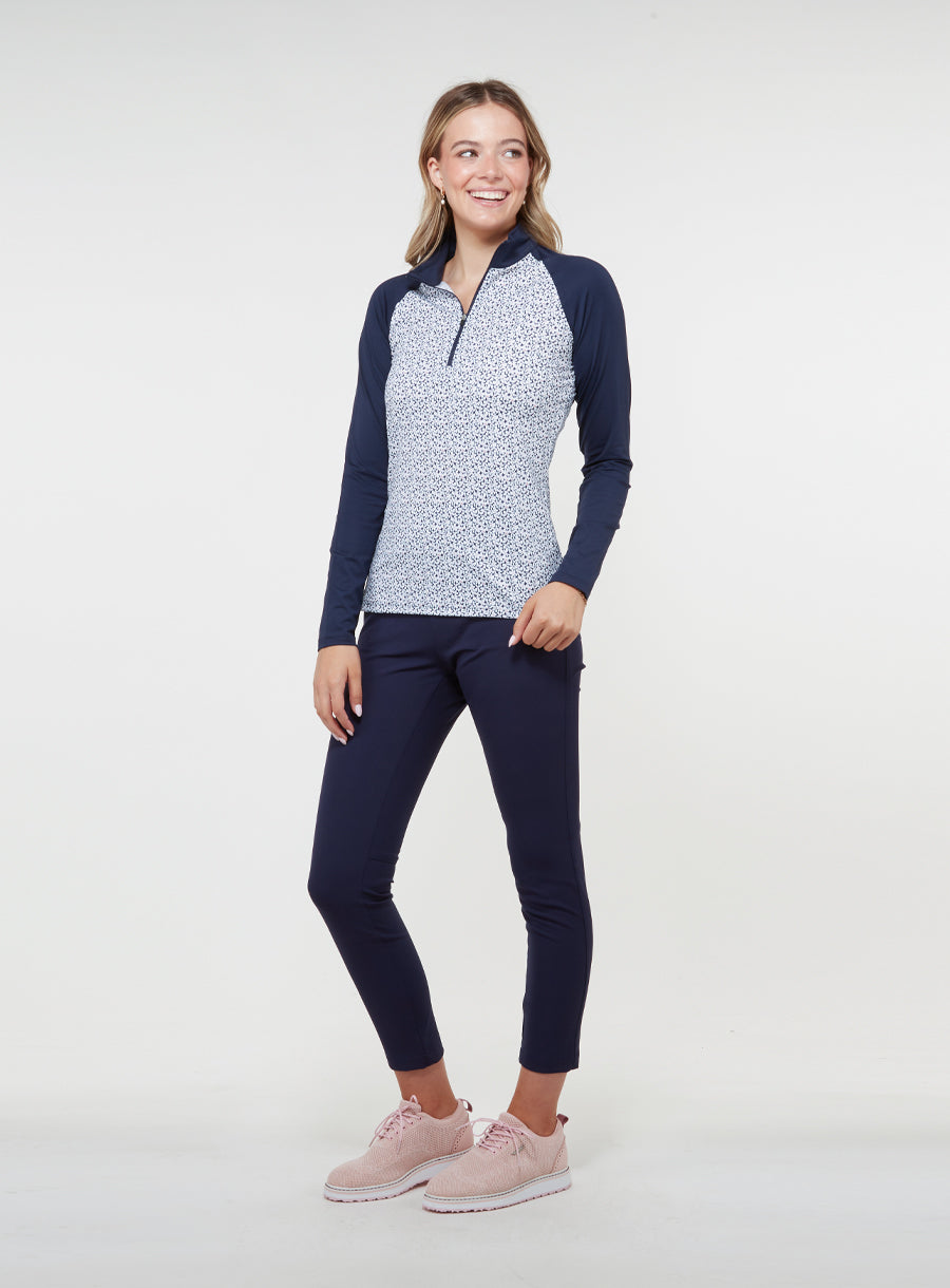 Straight Down Daizee Quarter Zip - New Indigo