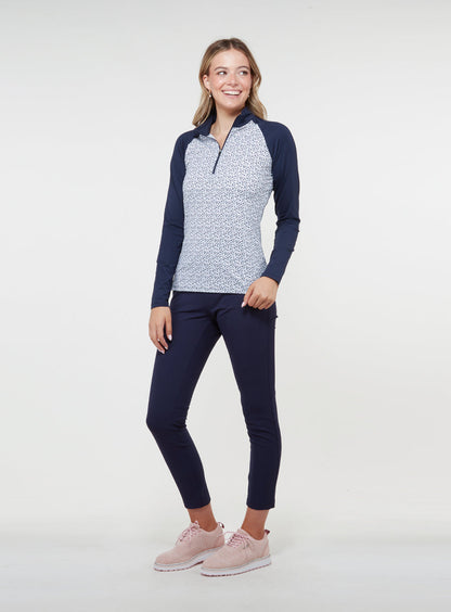 Straight Down Daizee Quarter Zip - New Indigo