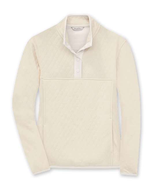 Straight Down Presley Quarter Snap Pullover - Cream