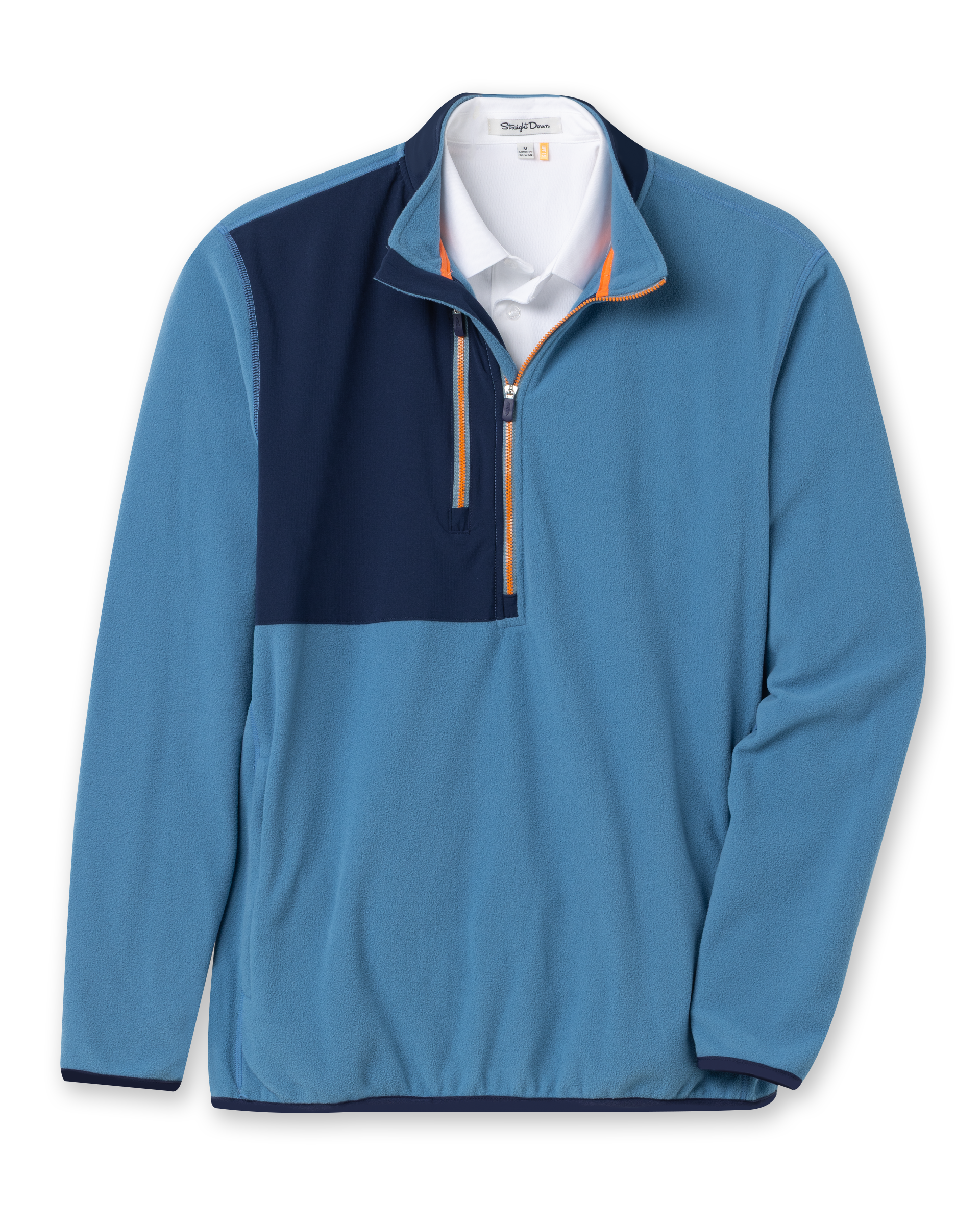 Straight Down Moonstone Quarter Zip - Petrol