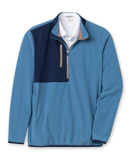 Straight Down Moonstone Quarter Zip - Petrol