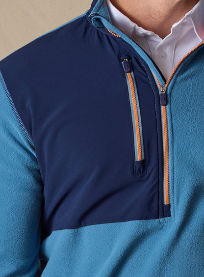 Straight Down Moonstone Quarter Zip - Petrol