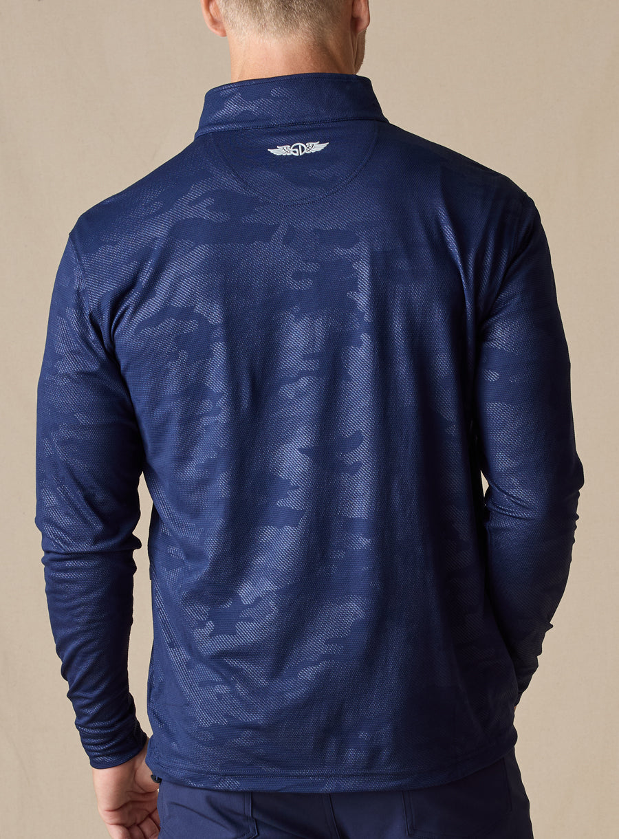 Straight Down Sherman Quarter Zip - New Indigo