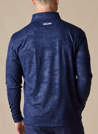 Straight Down Sherman Quarter Zip - New Indigo