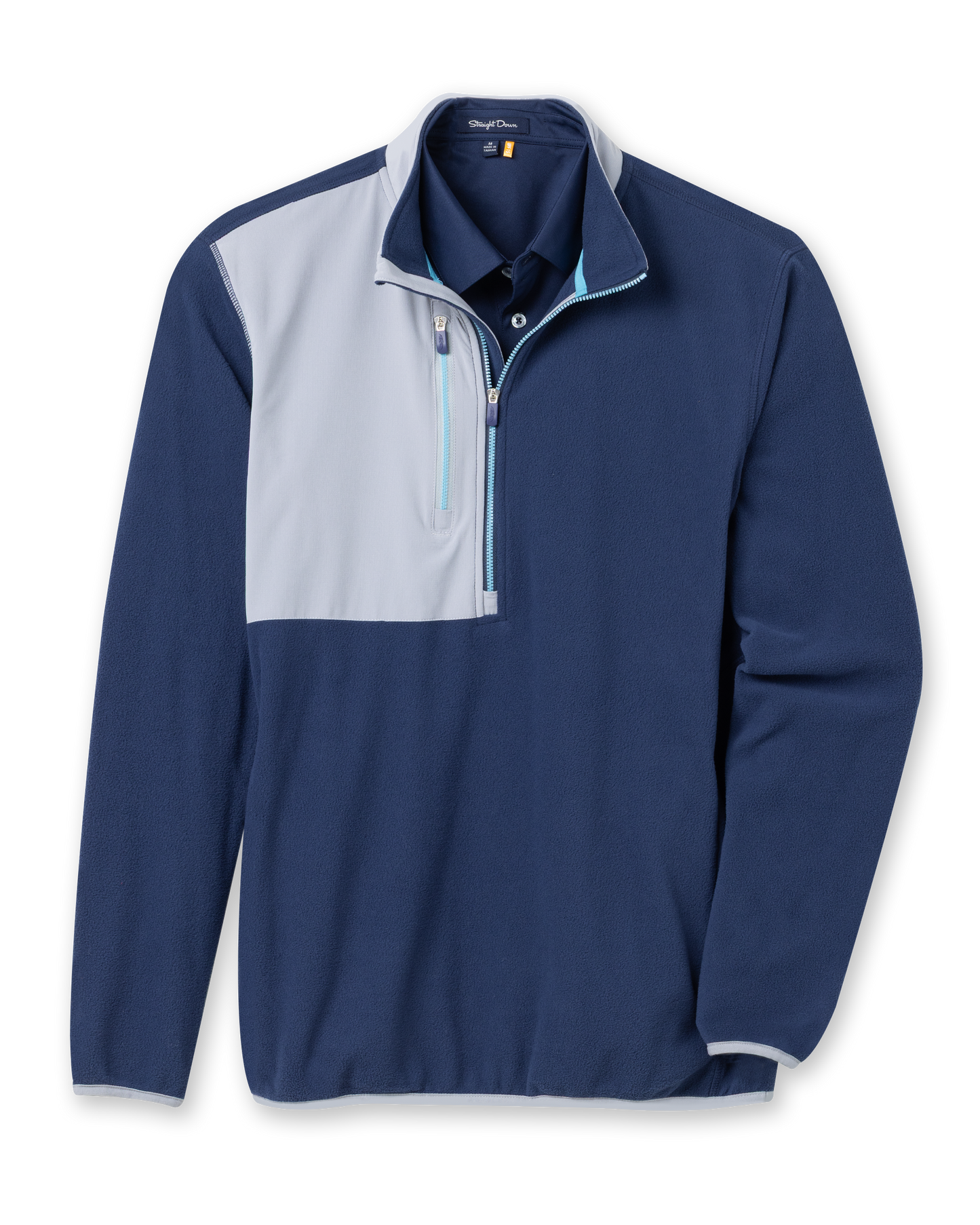 Straight Down Moonstone Quarter Zip - New Indigo