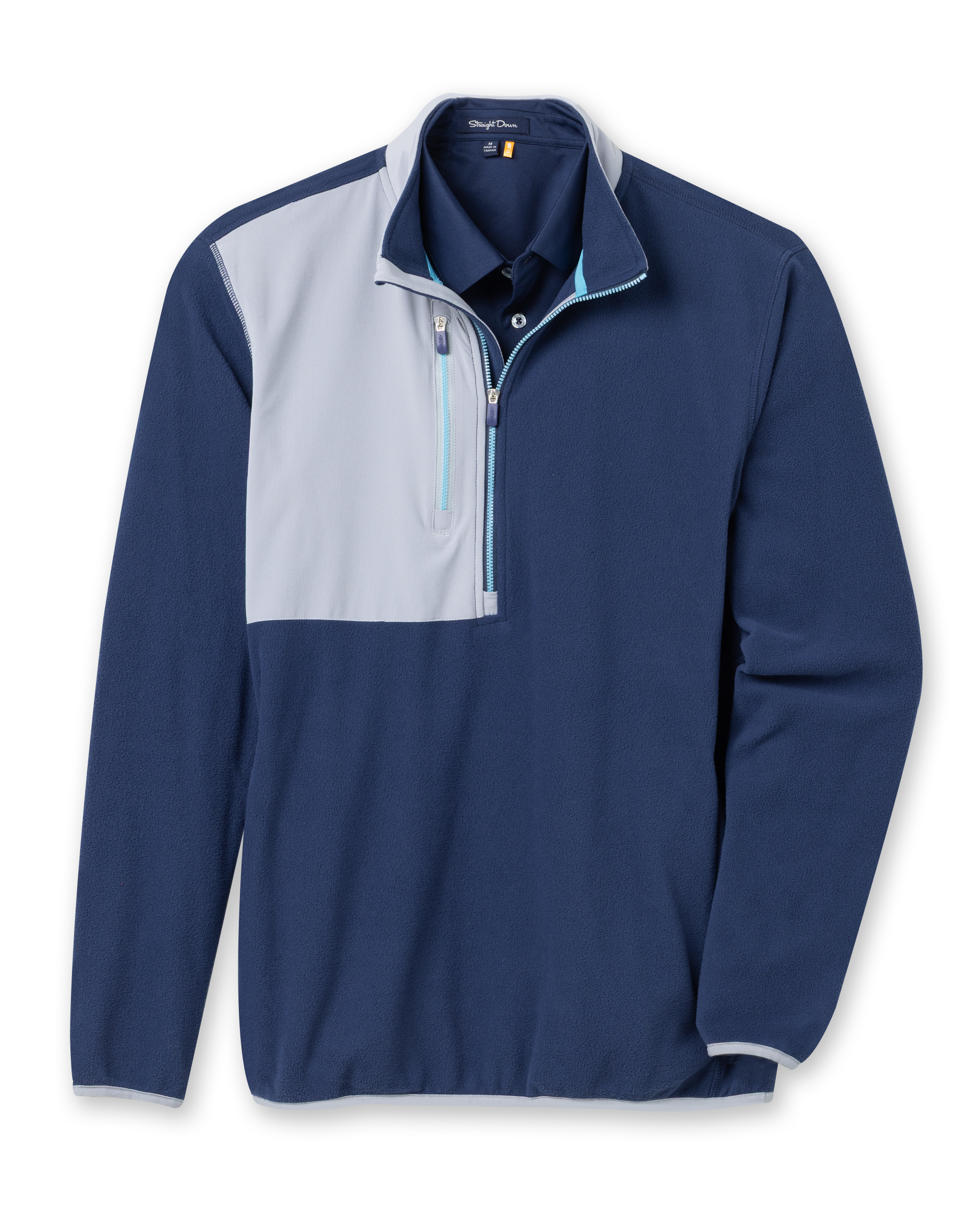 Straight Down Moonstone Quarter Zip - New Indigo