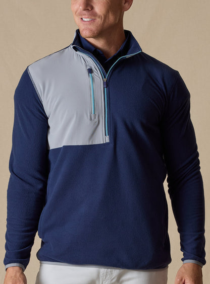 Straight Down Moonstone Quarter Zip - New Indigo