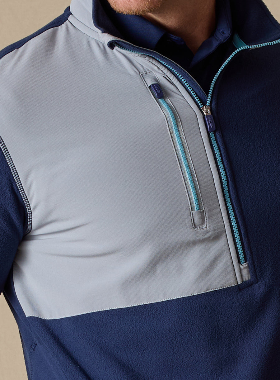 Straight Down Moonstone Quarter Zip - New Indigo