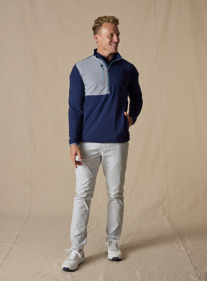 Straight Down Moonstone Quarter Zip - New Indigo