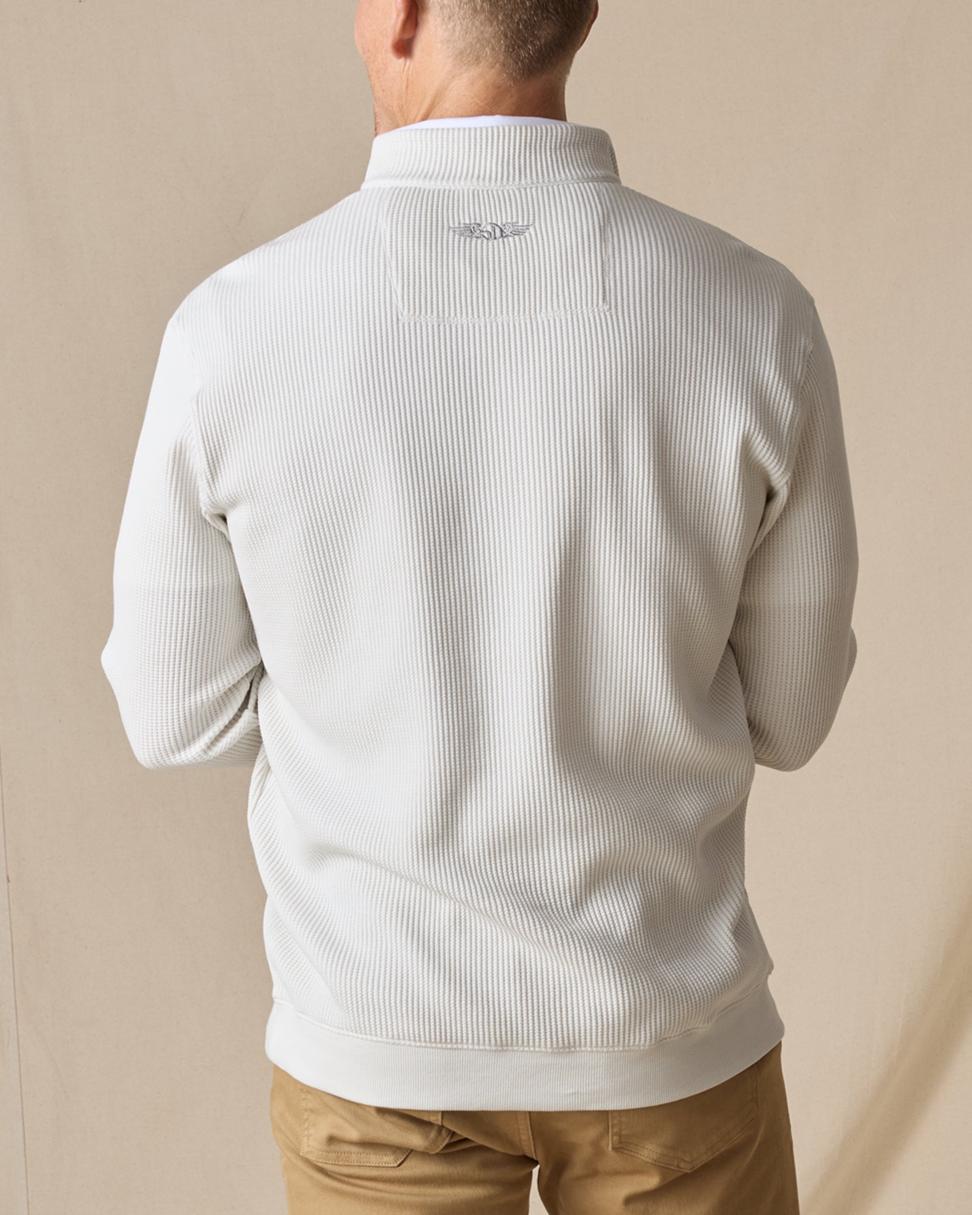 Straight Down Cambria Quarter Zip - Stone