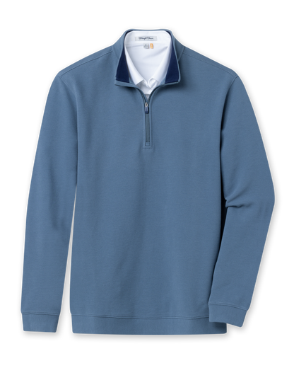 Straight Down Catalina Quarter Zip - Deep Sea