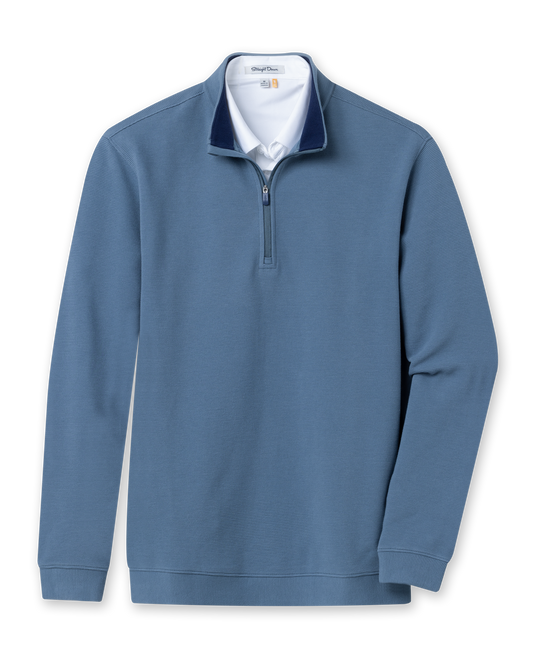 Straight Down Catalina Quarter Zip - Deep Sea