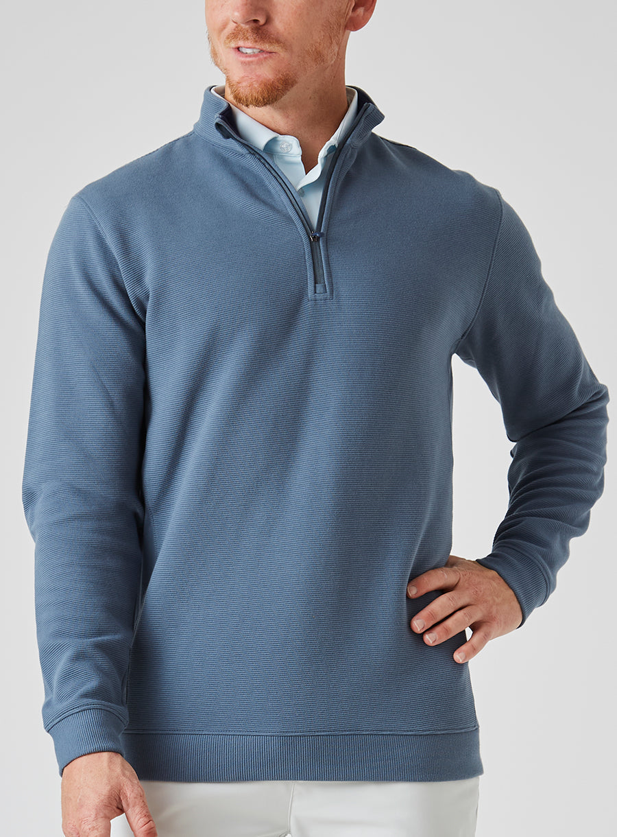 Straight Down Catalina Quarter Zip - Deep Sea
