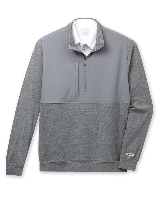 Straight Down Harding Hybrid Quarter Zip - Storm