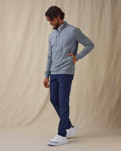 Straight Down Harding Hybrid Quarter Zip - Storm