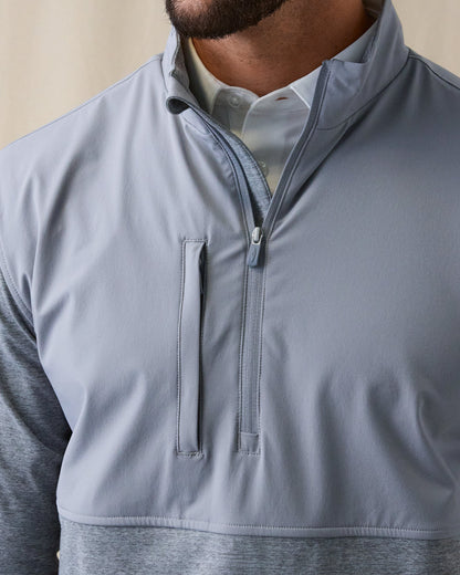 Straight Down Harding Hybrid Quarter Zip - Storm