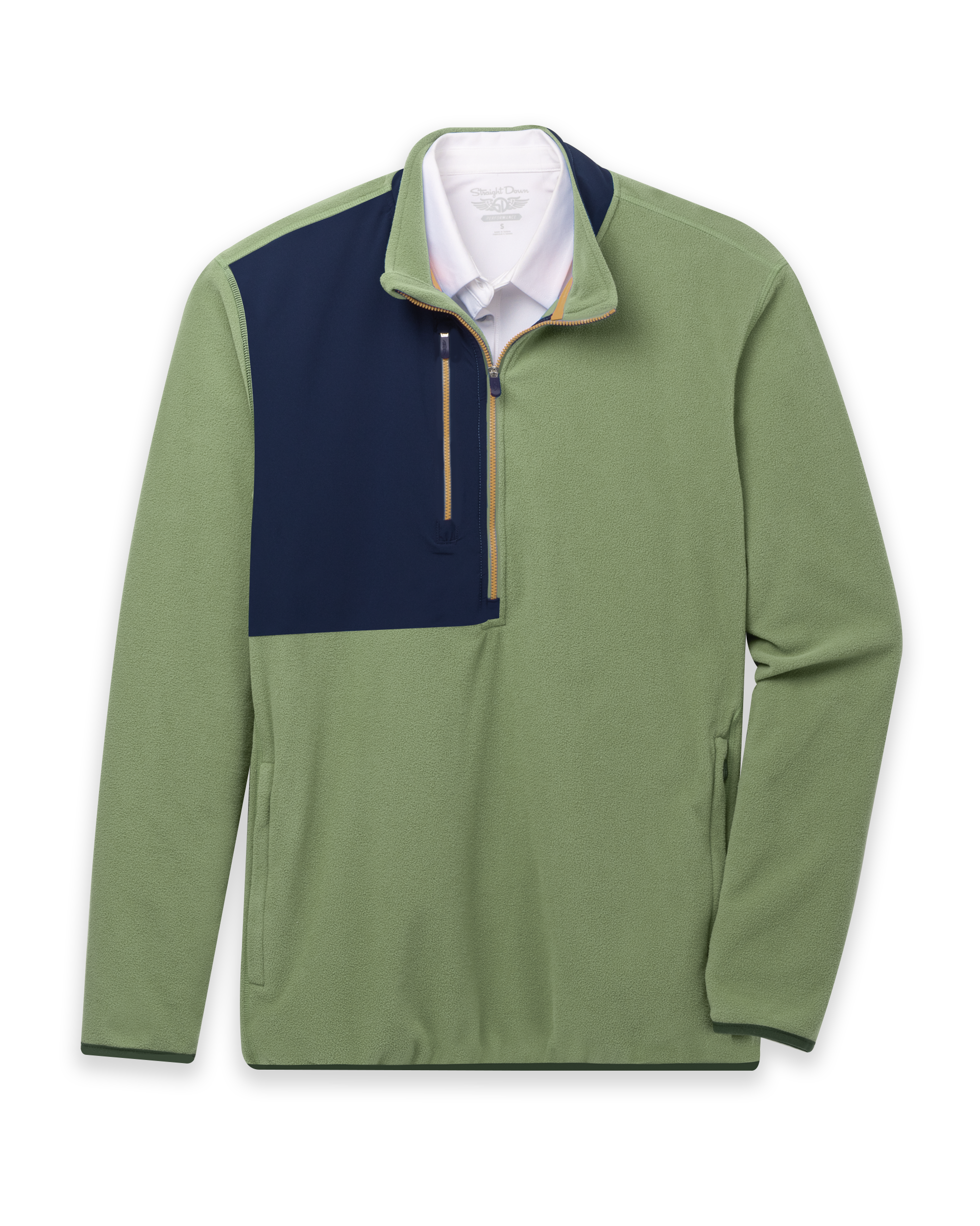 Straight Down Moonstone Quarter Zip - Moss