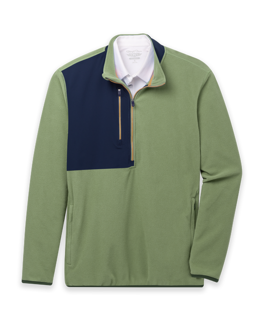 Straight Down Moonstone Quarter Zip - Moss