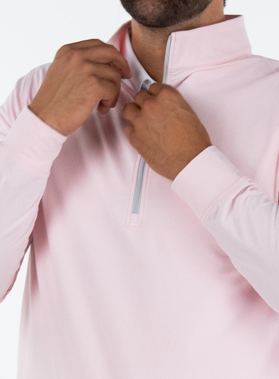 Straight Down Ballard Quarter Zip - Pink
