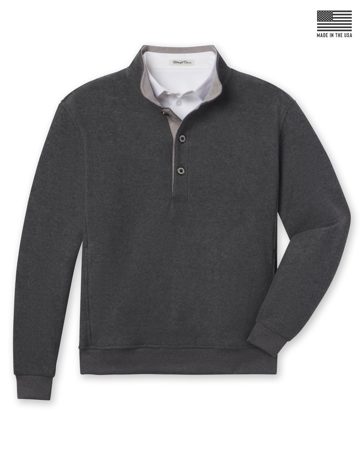 Straight Down Foothill V2 Placket - Charcoal