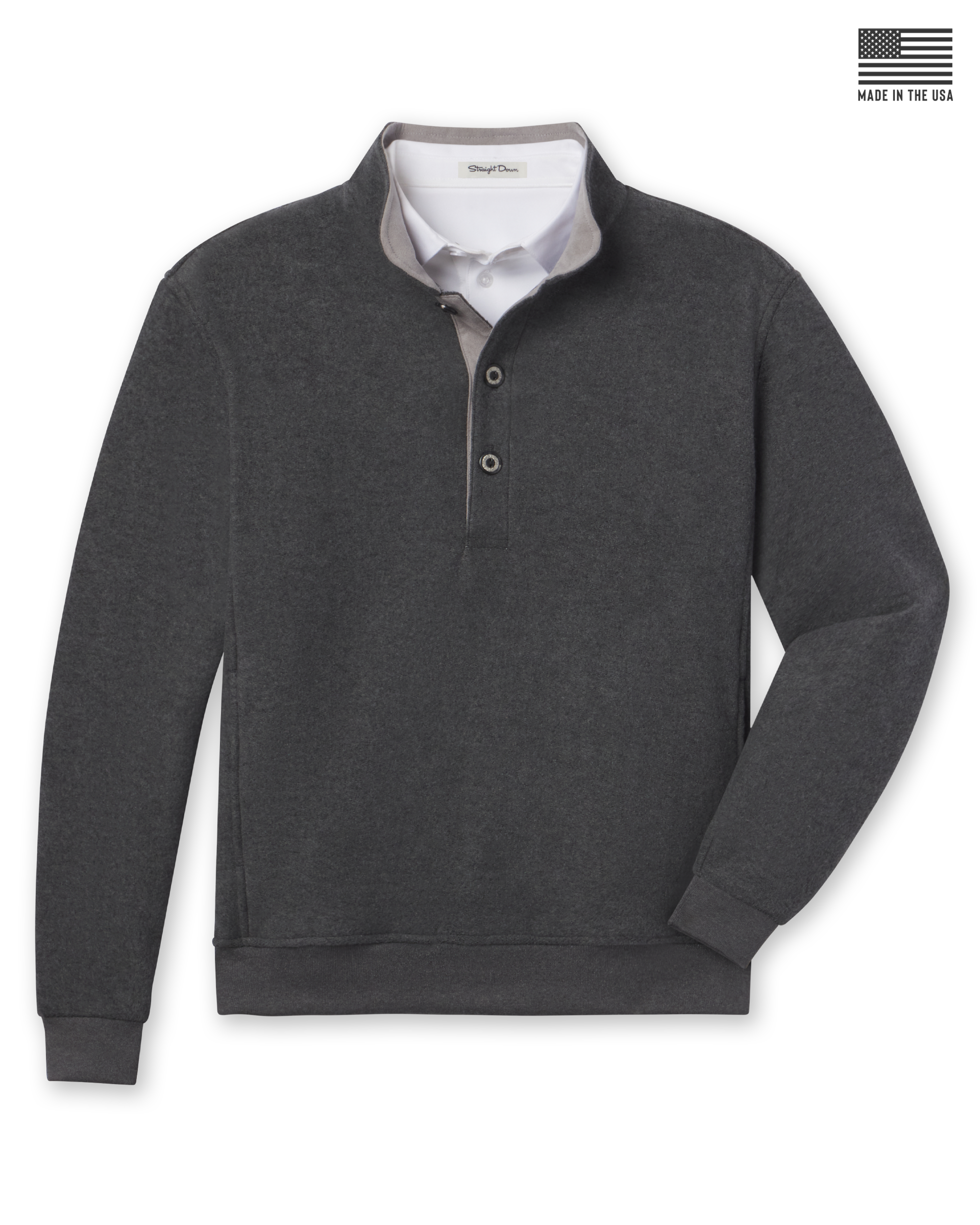 Straight Down Foothill V2 Placket - Charcoal