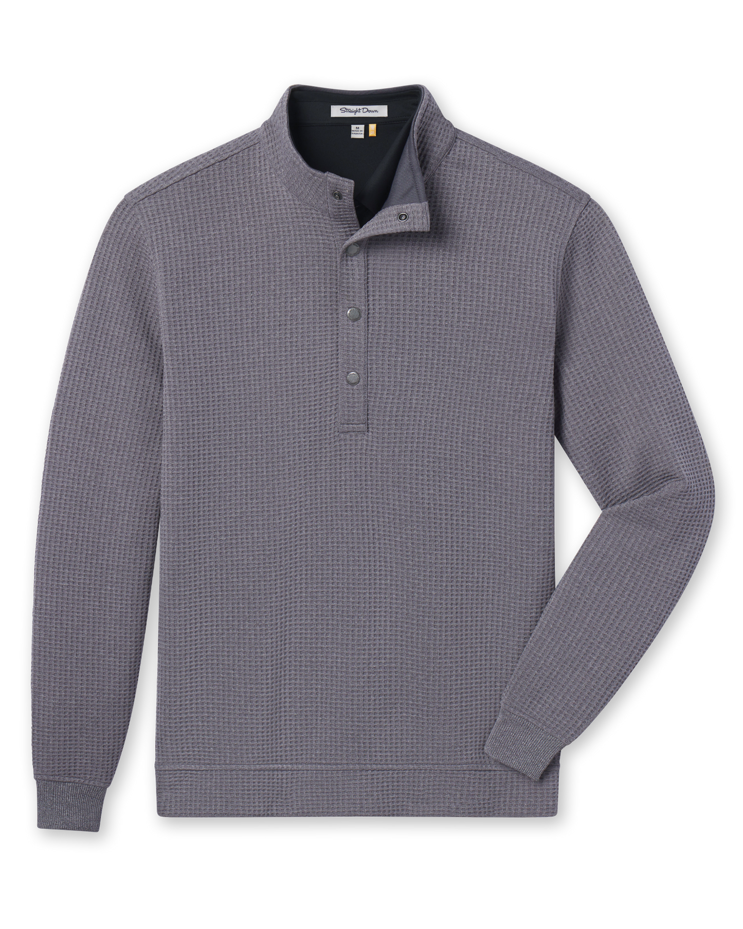 Straight Down Hollister Snap Placket Pullover - Charcoal Heather
