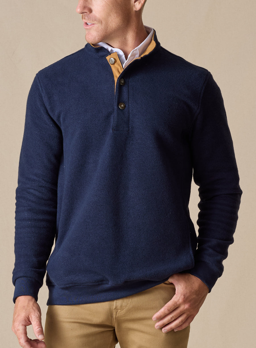 Straight Down Foothill V2 Placket | Made in USA Fleece Pullover