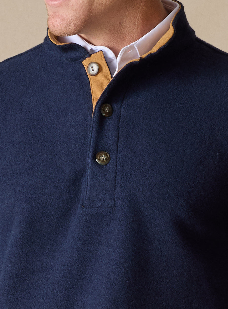 Straight Down Foothill V2 Placket | Made in USA Fleece Pullover