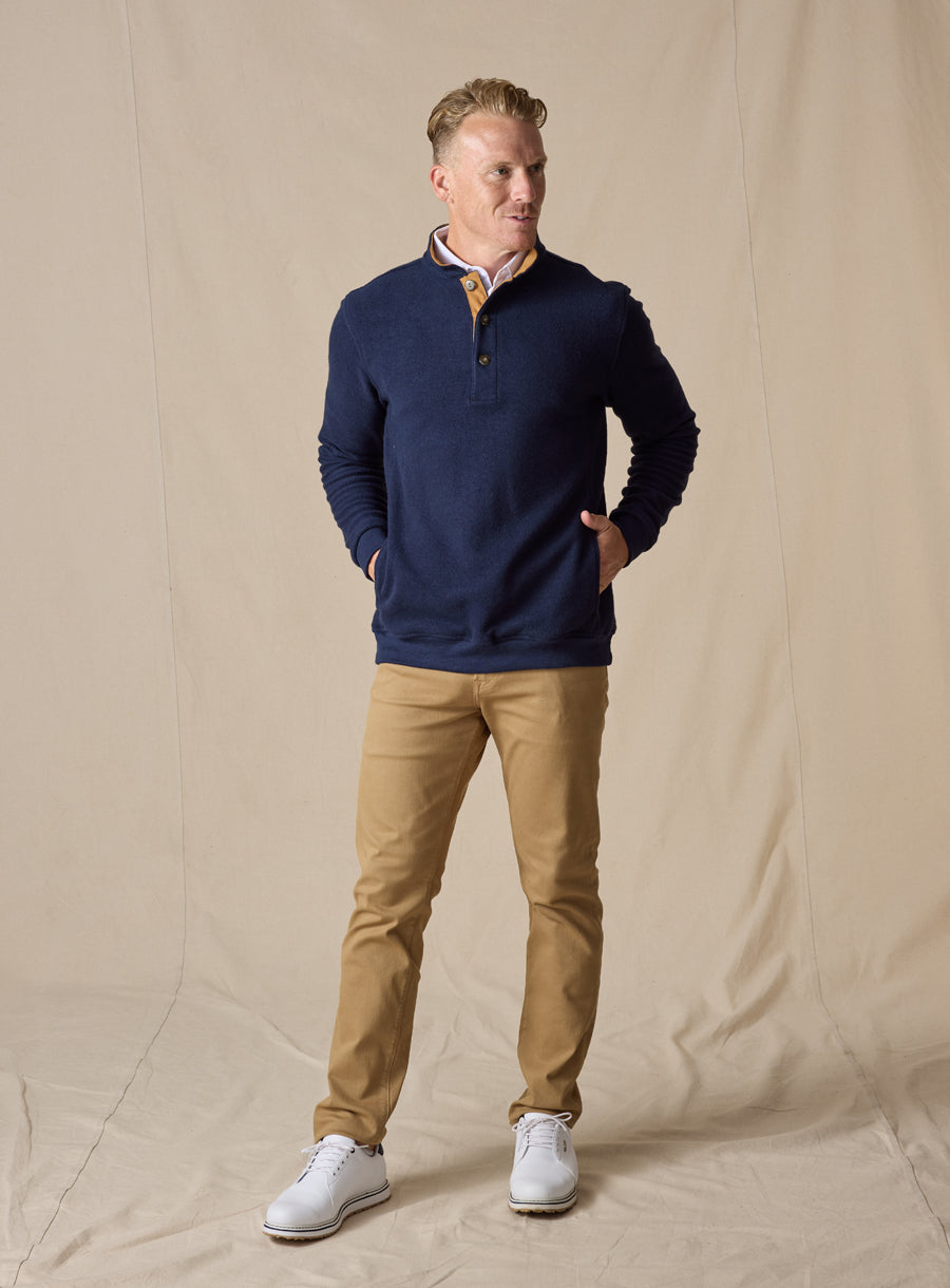 Straight Down Foothill V2 Placket | Made in USA Fleece Pullover