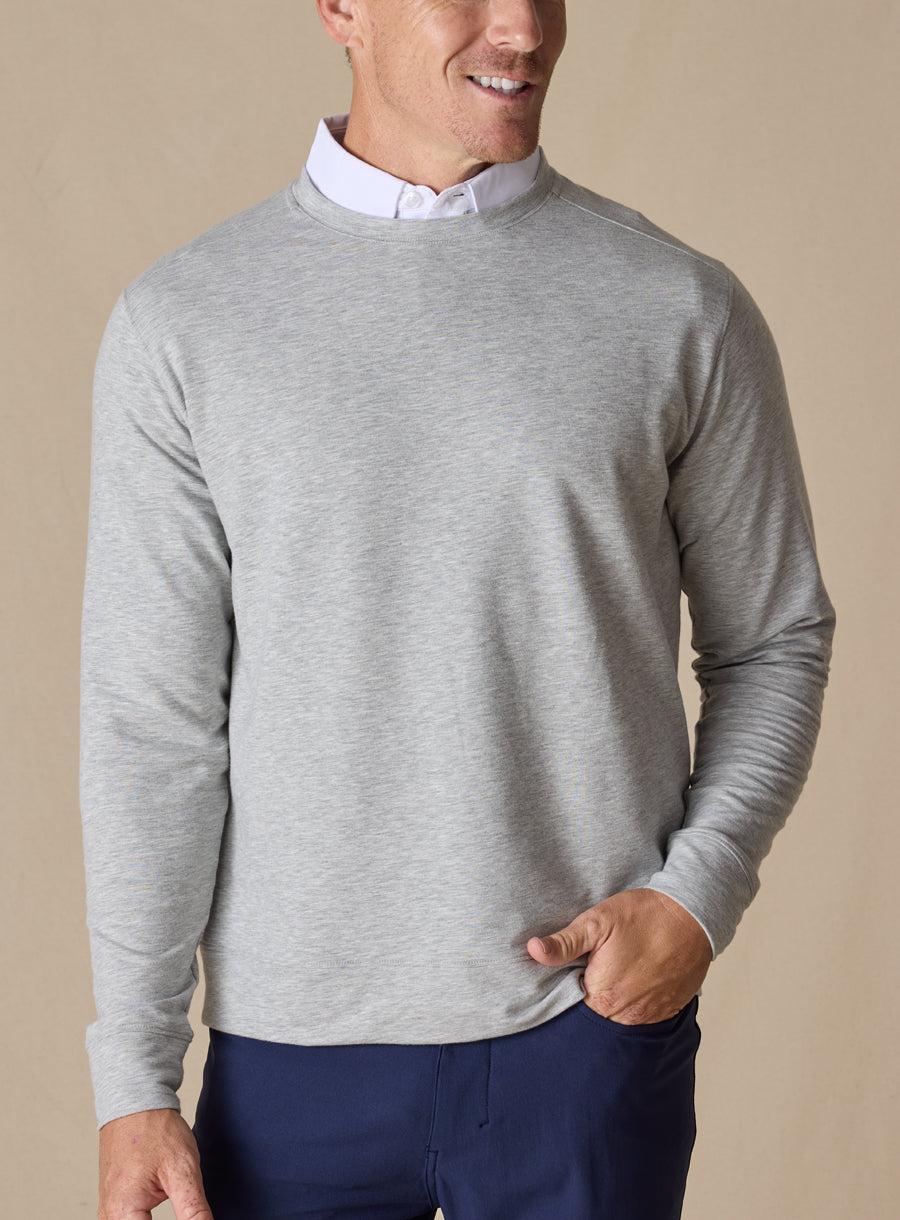 Straight Down Nathan 2.0 Crew - Light Grey Heather