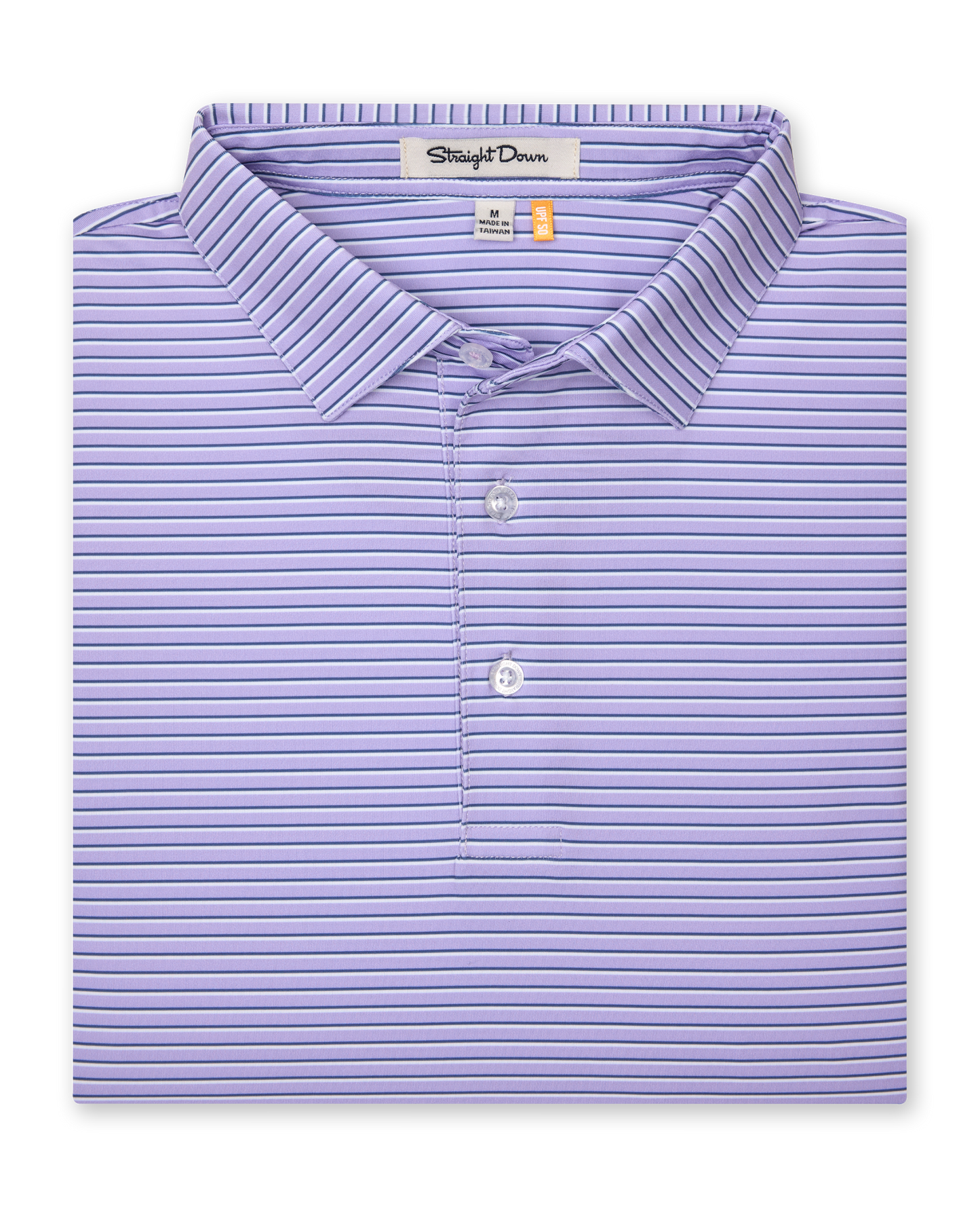 Straight Down Channel Stripe Polo - Violet