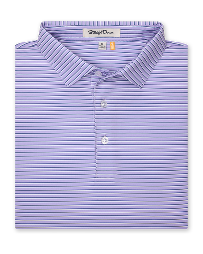 Straight Down Channel Stripe Polo - Violet