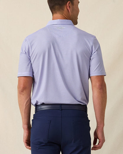 Straight Down Channel Stripe Polo - Violet