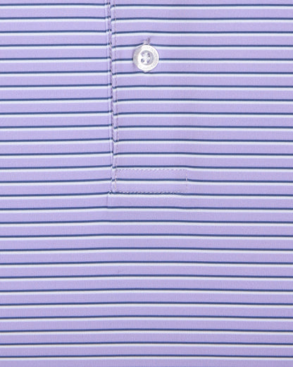 Straight Down Channel Stripe Polo - Violet
