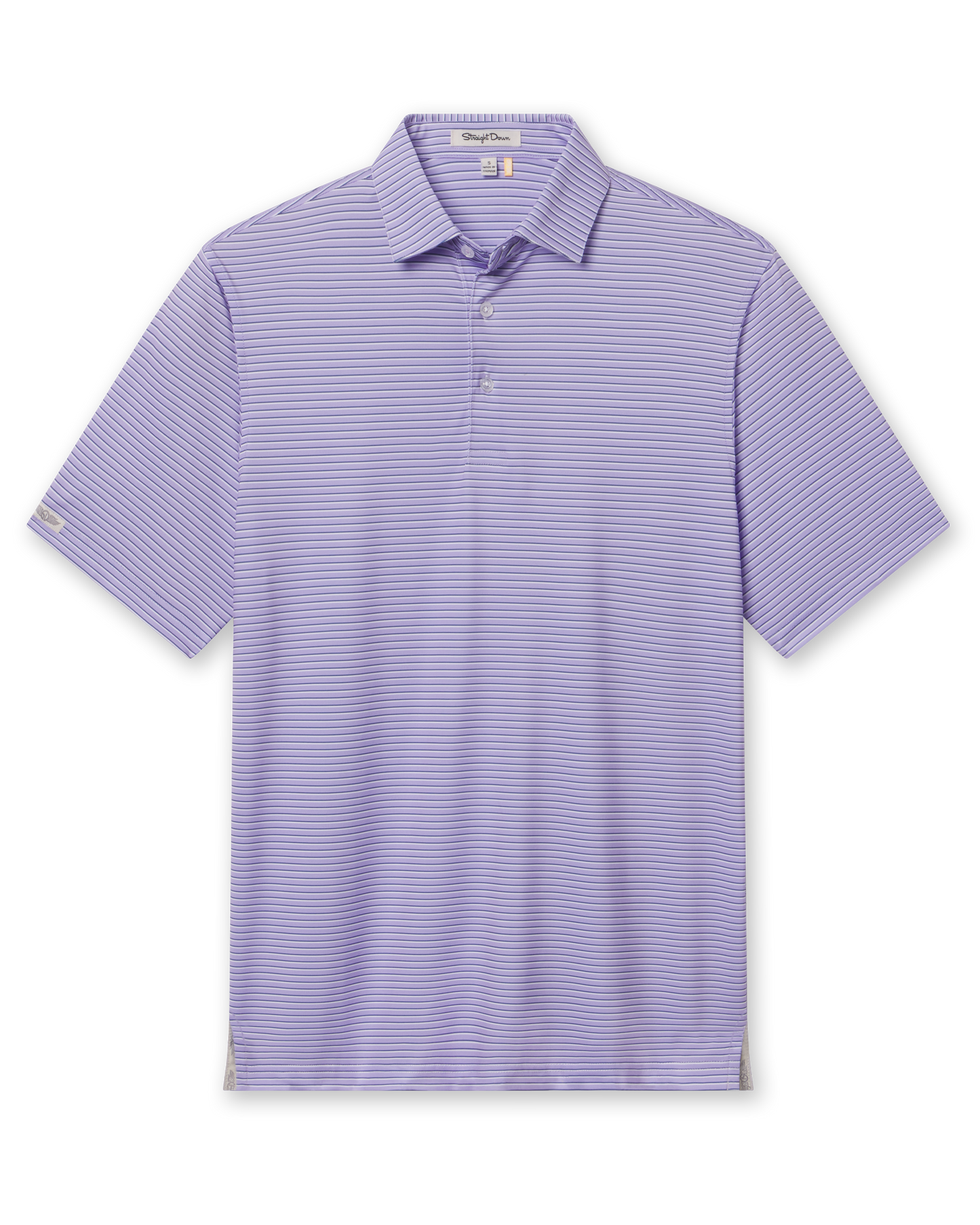 Straight Down Channel Stripe Polo - Violet
