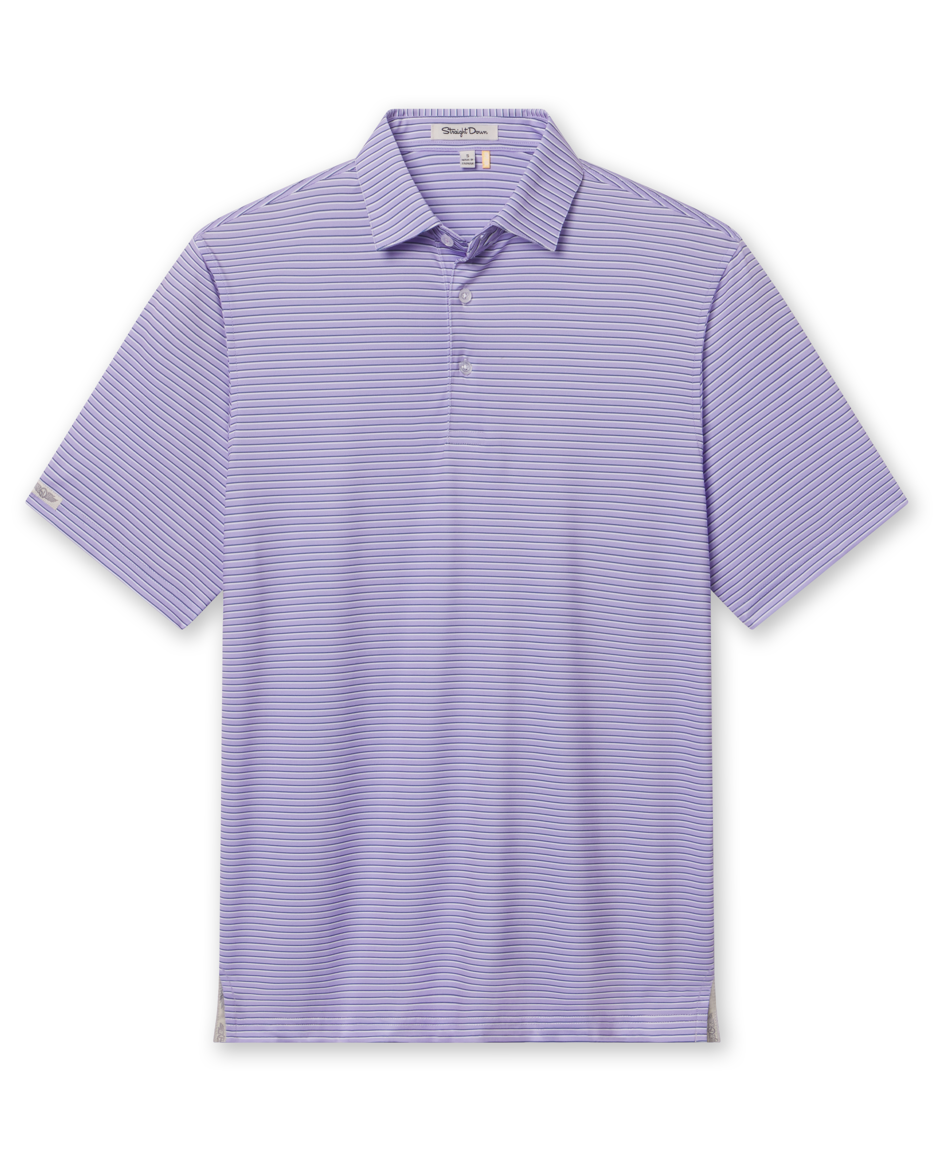 Straight Down Channel Stripe Polo - Violet