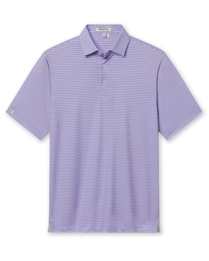 Straight Down Channel Stripe Polo - Violet